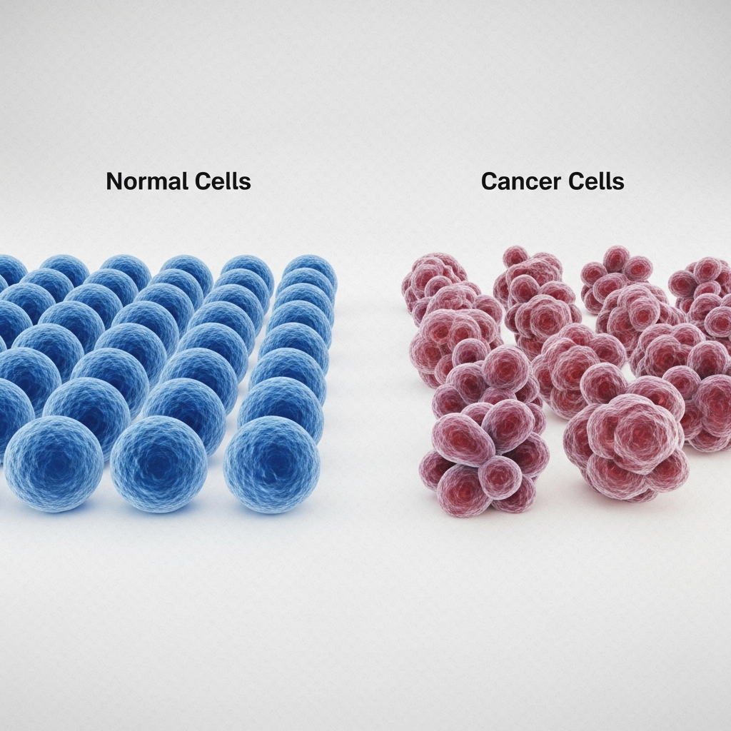 Medical Illustration showing Cancer anatomy and affected areas